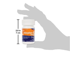 Close-up of Chlor-Trimeton extended-release tablets for allergy relief.