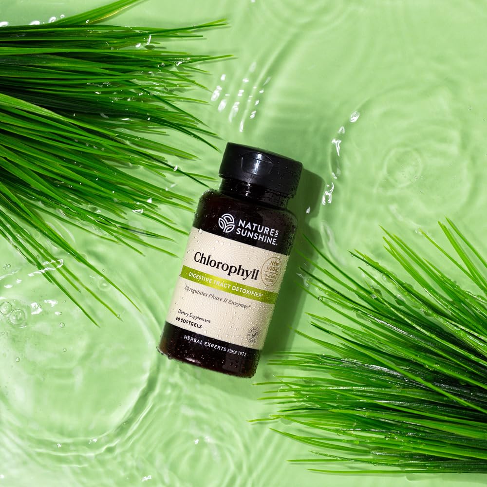 Chlorophyll capsules supporting digestive health