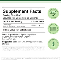 Mulberry leaf chlorophyll extract ingredient label