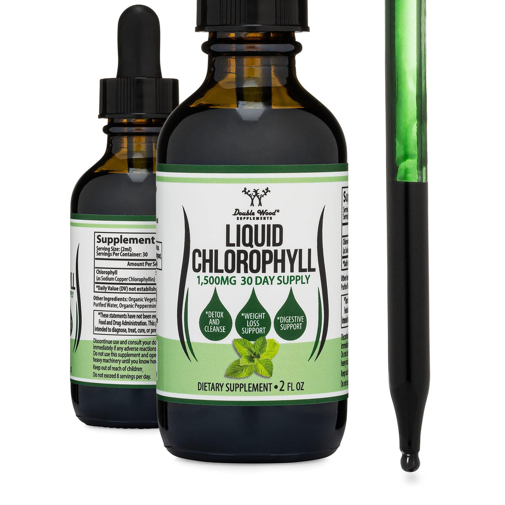 Chlorophyll liquid drops Peppermint flavor 2oz bottle derived from mulberry leaves