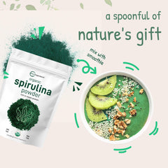 Chlorophyll-rich spirulina ingredients infographic