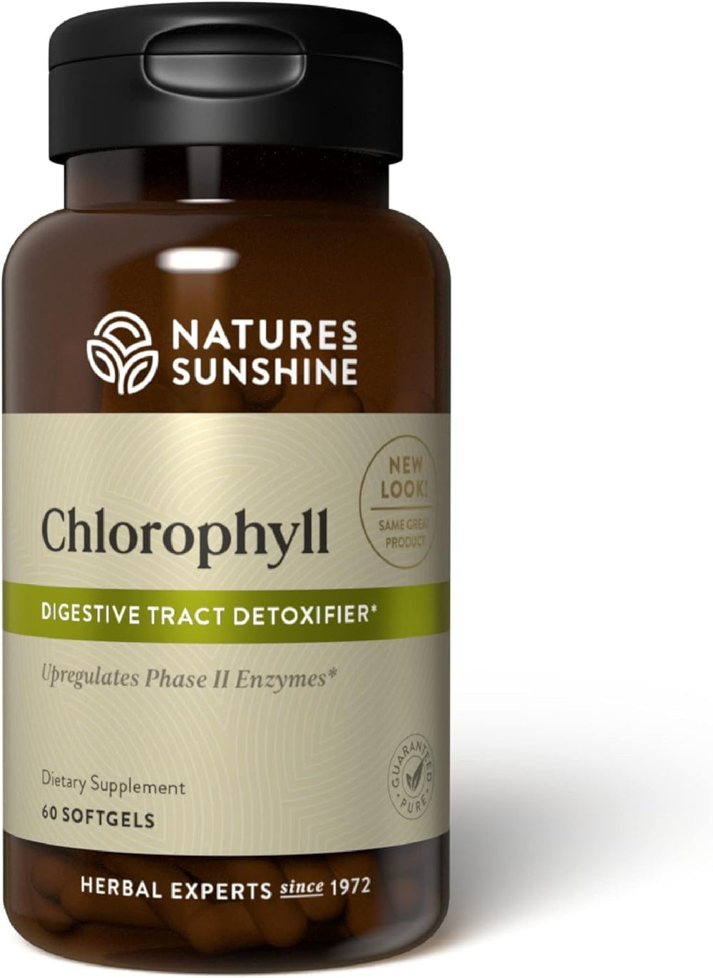 Bottle of Nature's Sunshine Chlorophyll softgels (60 capsules) — hero image