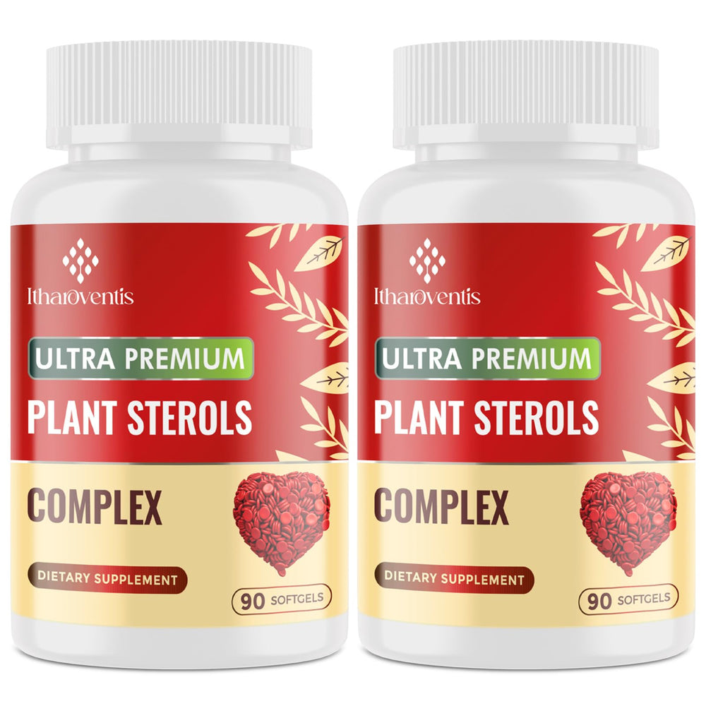Bottle of cholesterol supplement with plant sterols and Niacin