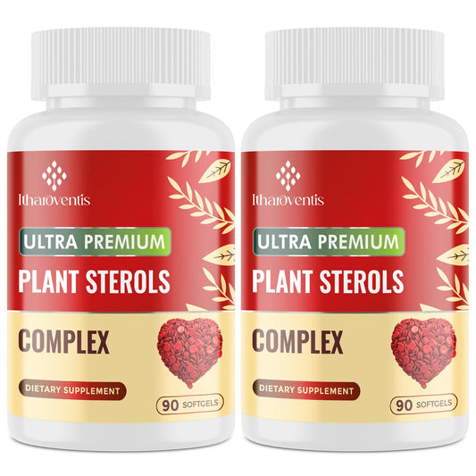 Bottle of cholesterol supplement with plant sterols and Niacin
