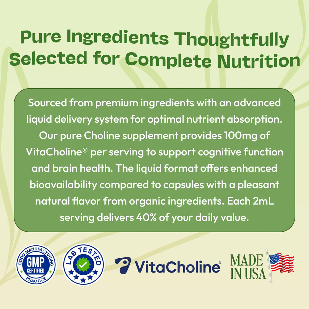 60 mL bottle of Choline Liquid Drops Berry with cap
