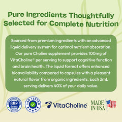 60 mL bottle of Choline Liquid Drops Berry with cap