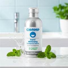 Peppermint flavor visual for Chomp Pack 2 toothpaste tablets