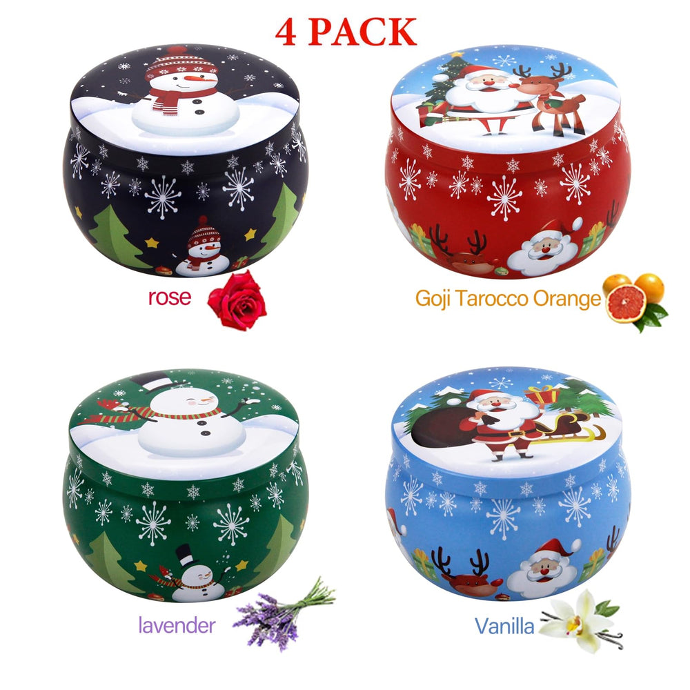 Gift set tin packaging with Christmas design