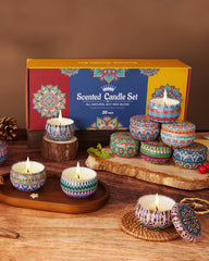 Aromatherapy candles creating a cozy holiday atmosphere