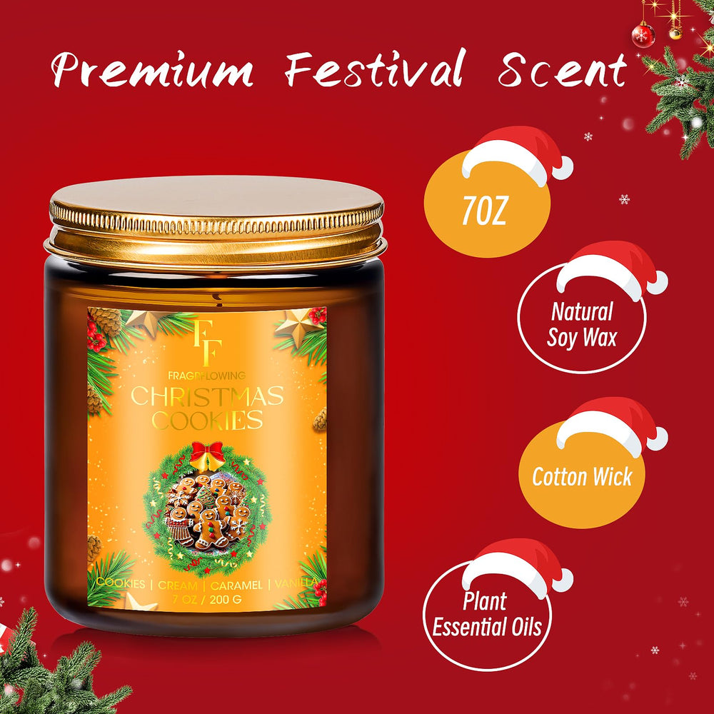 Candle in elegant festive box ready for gifting
