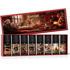 Christmas essential oils gift set with 8 x 10 ml bottles