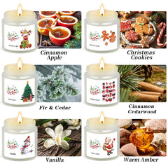 Christmas Cookies scented candle in a frosted glass jar