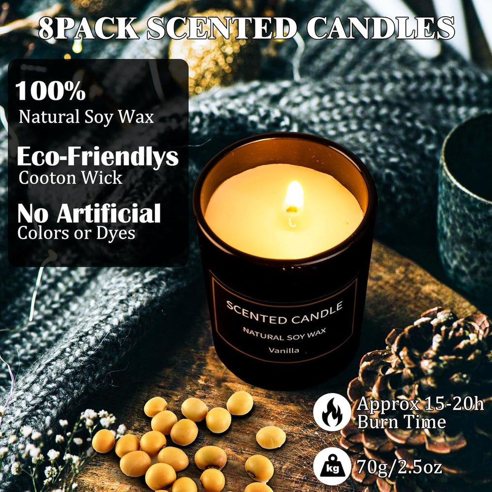 Elegant black gift box packaging for candle set