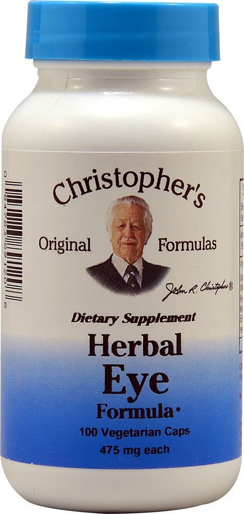 Bottle of Christopher's Original Formulas Herbal Eye Formula with packaging — pack of 5