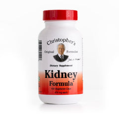Bottle label for Christopher's Original Formulas Kidney Formula