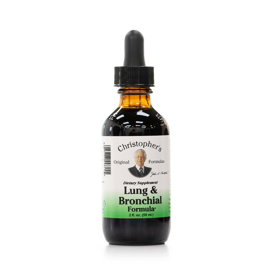Christopher's Original Formulas Lung & Bronchial Formula 2 oz bottle and label