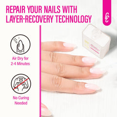 CHUCHU Nail Ridge Filler bottle drying quickly on nails