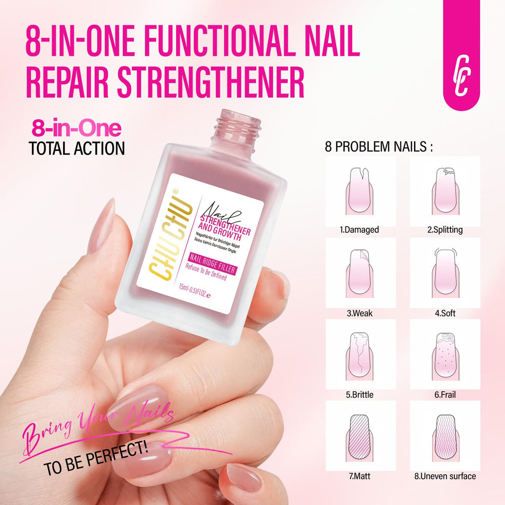 CHUCHU nail-ridge-filler image demonstrates a smooth ridge-filling surface for art.