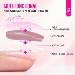CHUCHU growth-focus shot highlights nails becoming stronger over time.