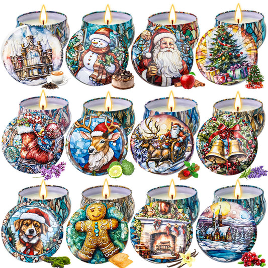 Cinnamon Apple scented candle in decorative tin