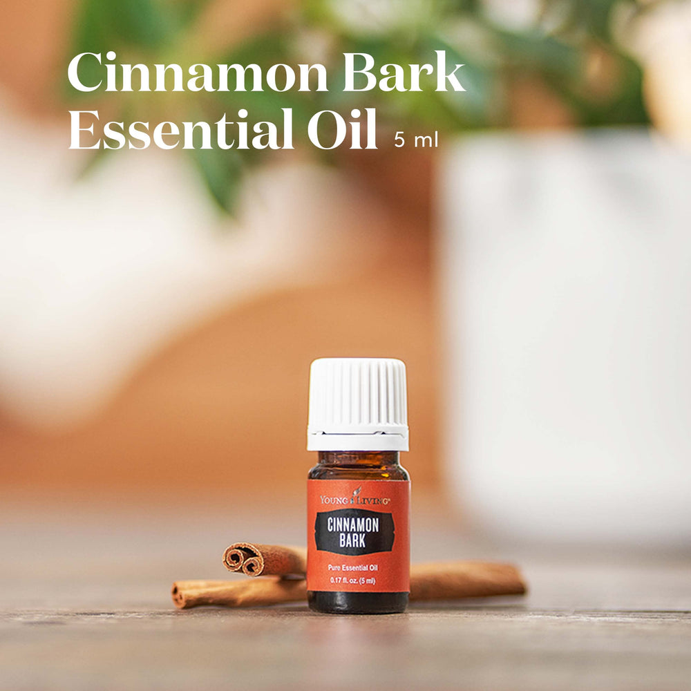 Close-up of Cinnamon Bark Essential Oil bottle