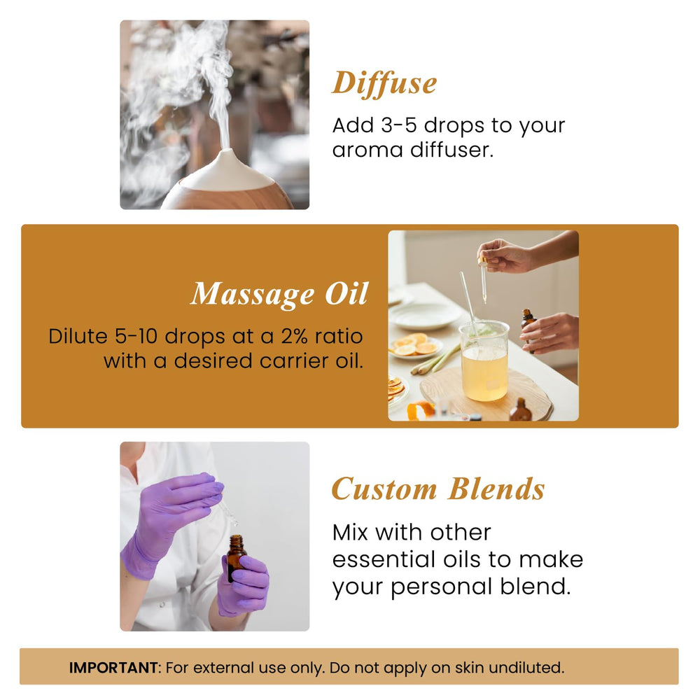 Cinnamon essential oil being applied for skincare