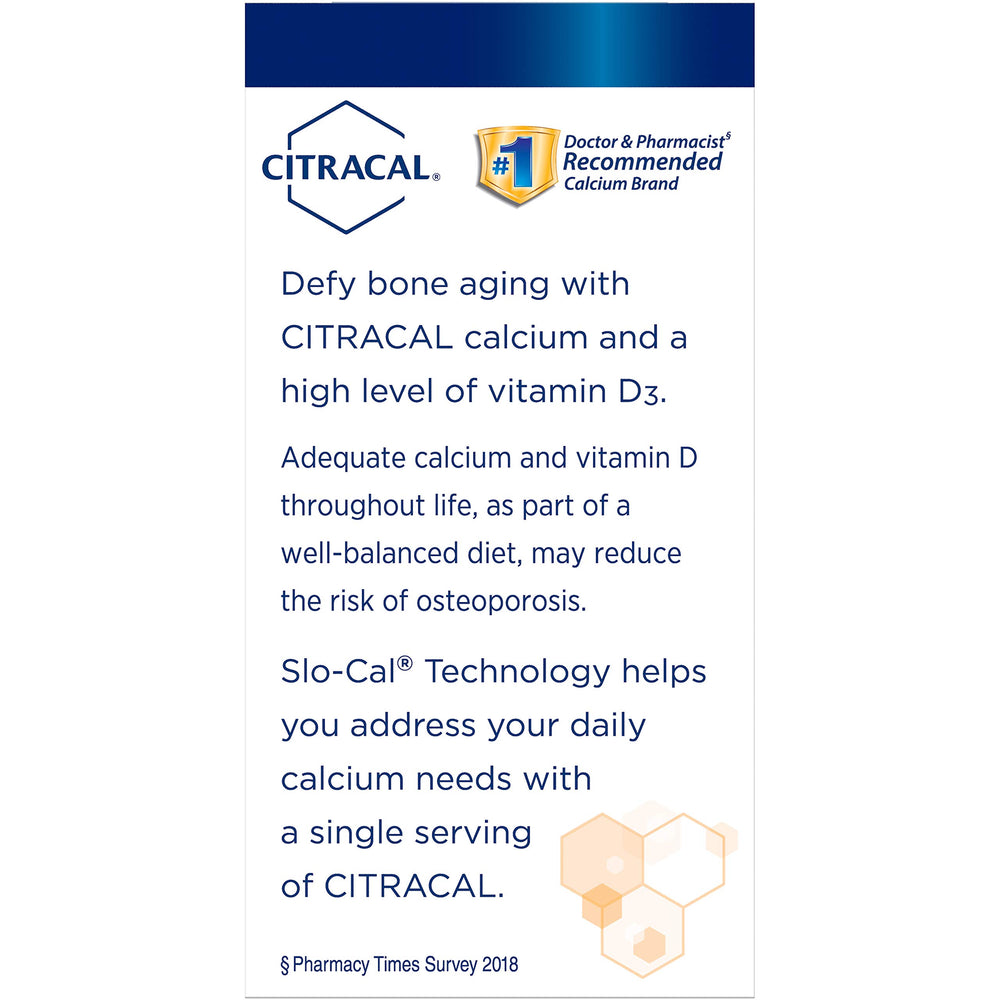 Citracal packaging box highlighting slow-release formula