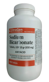 Citragen sodium bicarbonate tablets bottle relieves heartburn and indigestion