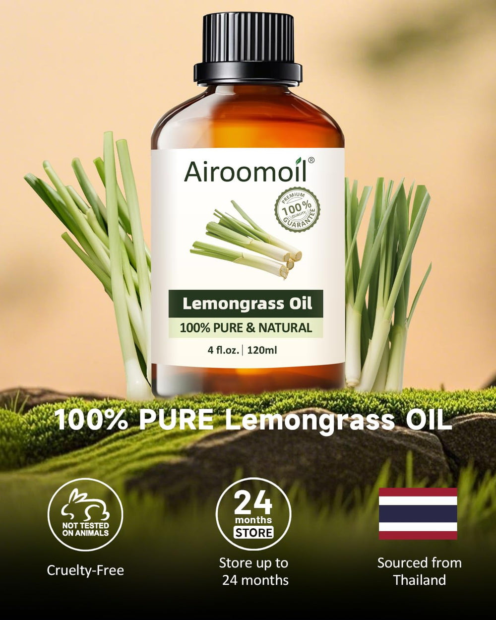 Citronella essential oil used in a diffuser for room fragrance