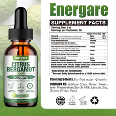 Ingredient panel showing bergamot extract