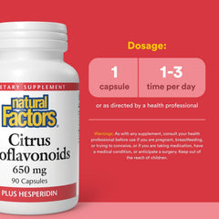 Ingredients and capsule details for Citrus Bioflavonoids 650mg