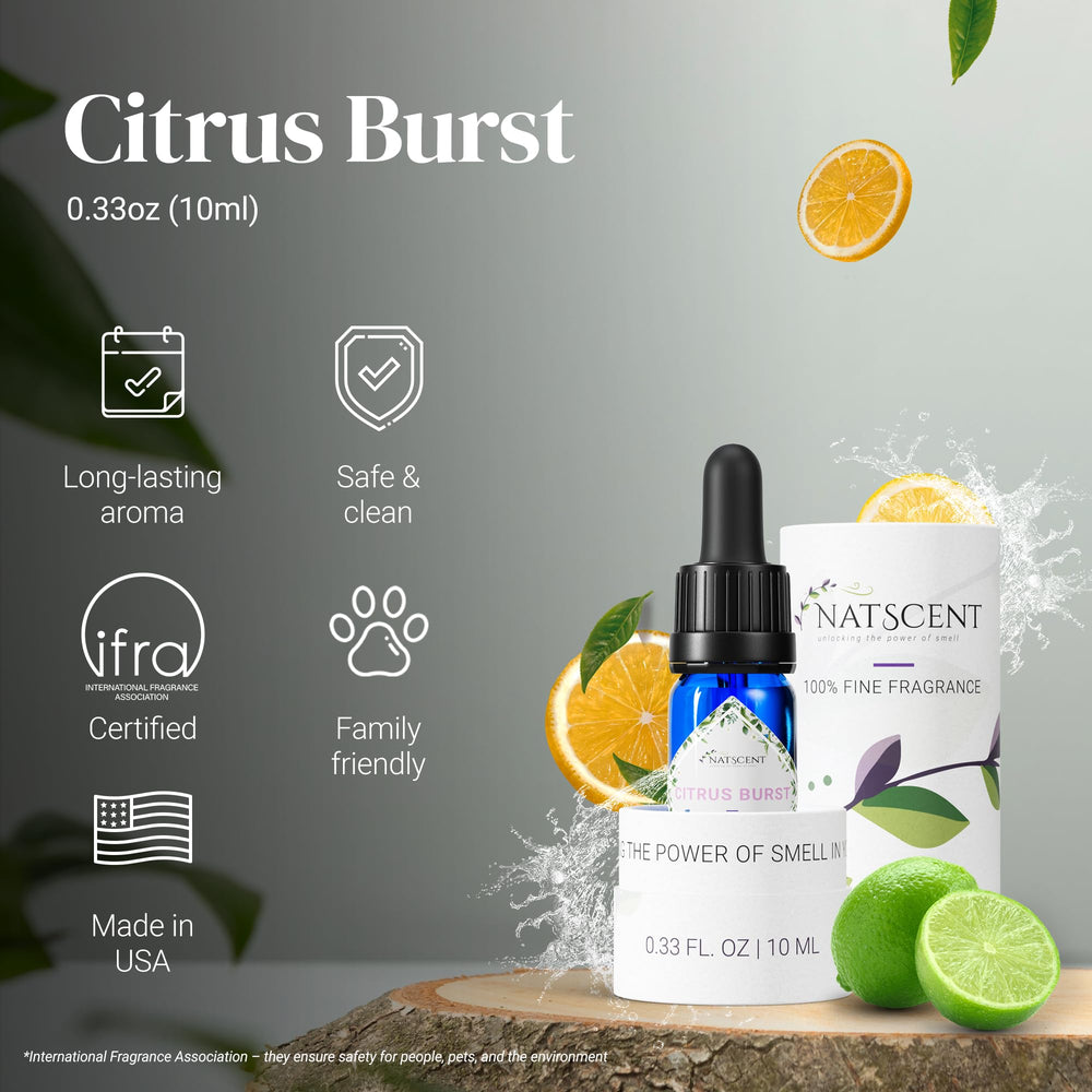 Muguet and jasmine floral notes in Citrus Burst diffuser oil
