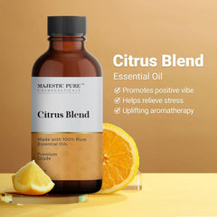 Close-up of citrus oil blend for diffuser and aromatherapy