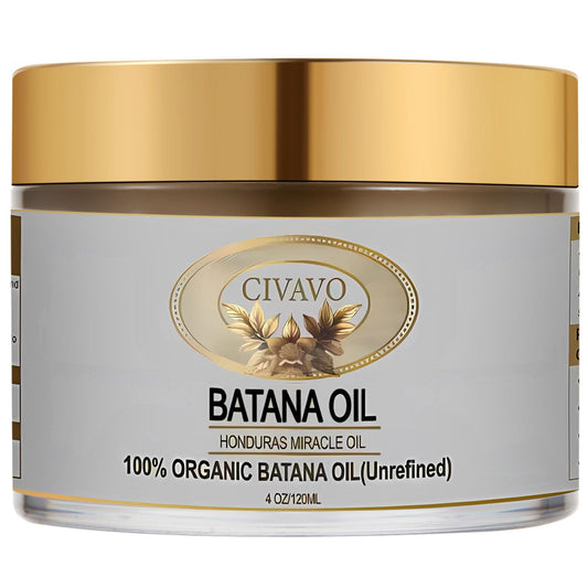 Civavo Batana Oil bottle pour reveals pure nourishment for hair and skin.