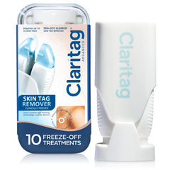 Claritag Advanced Skin Tag Remover package for at-home tag removal and easy handling