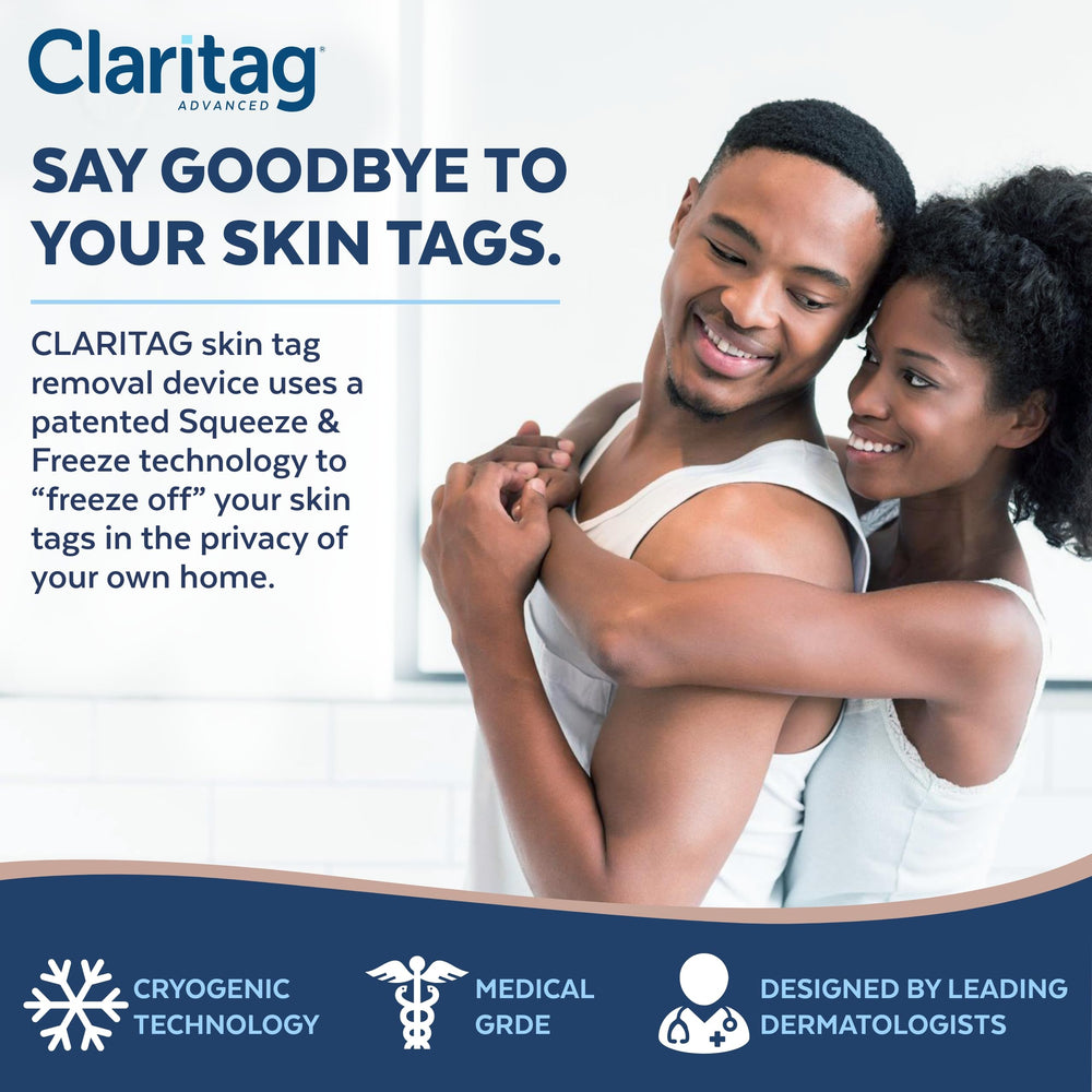 At-home user applying Claritag during a routine skincare session