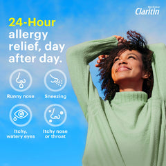 Claritin fast-acting one-hour onset option for quick relief.