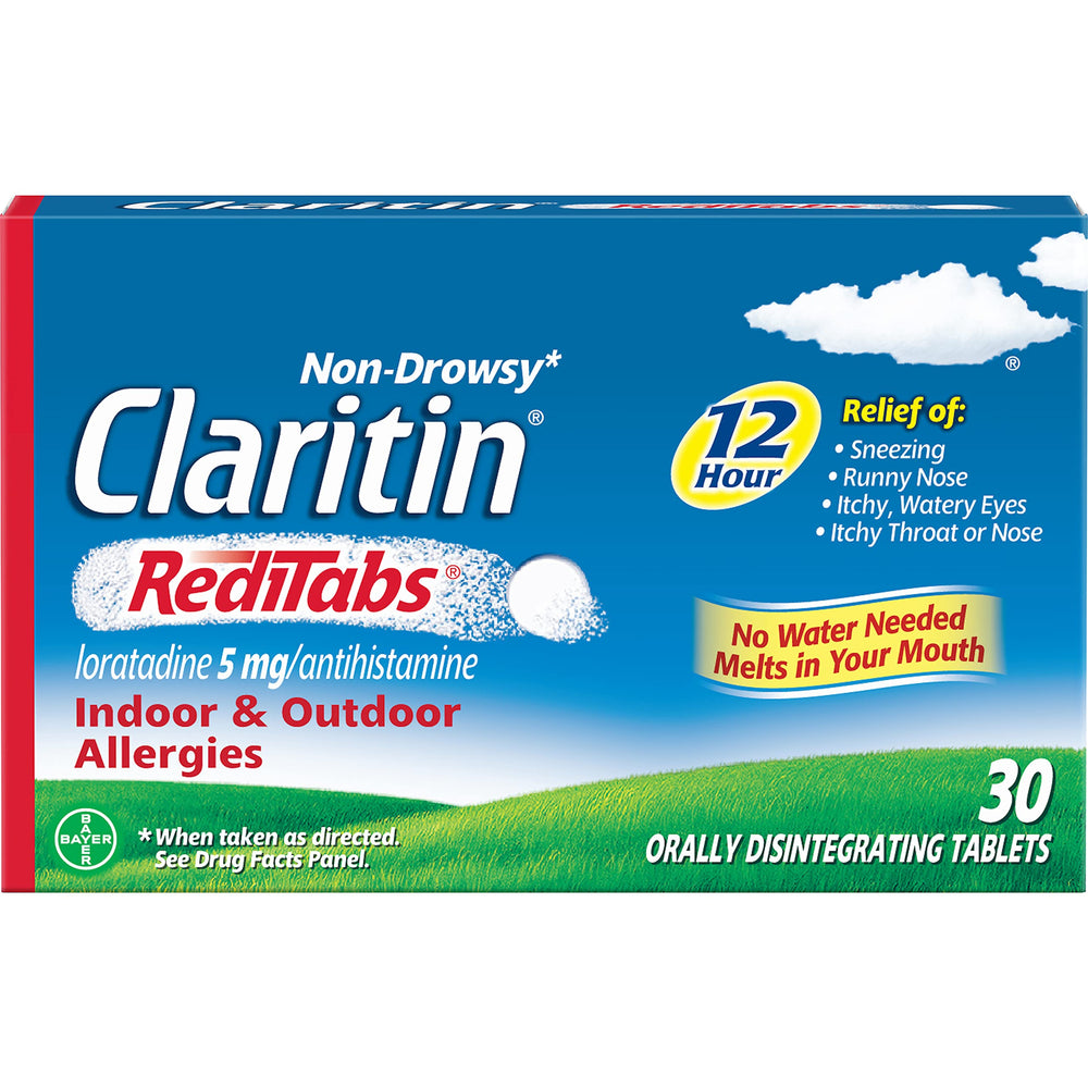 Close-up of Claritin RediTabs dissolving tablet for easy use