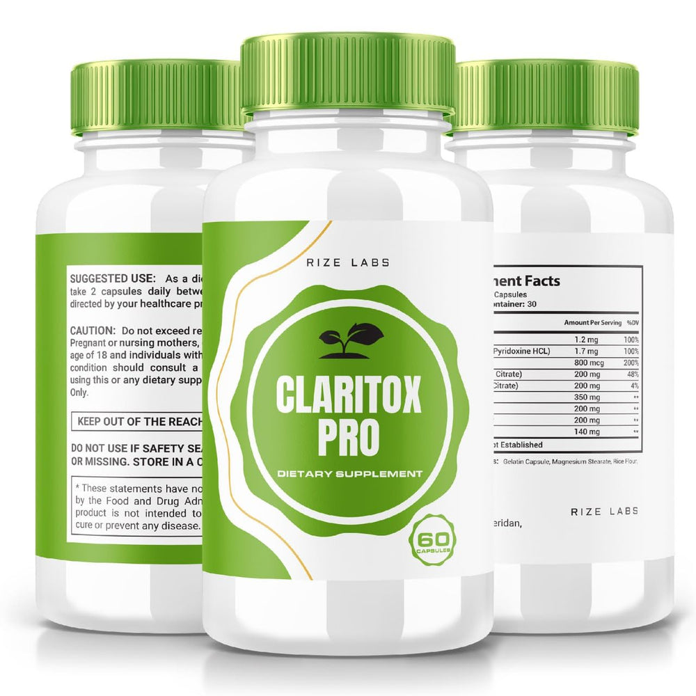 Claritox Pro bottle cap and label