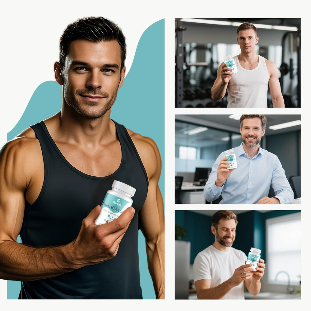 Diet and supplement plan featuring Clarusph Pregnenolone 50mg for Men