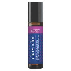 doTERRA Clary Calm essential oil bottle 10 ml on white background