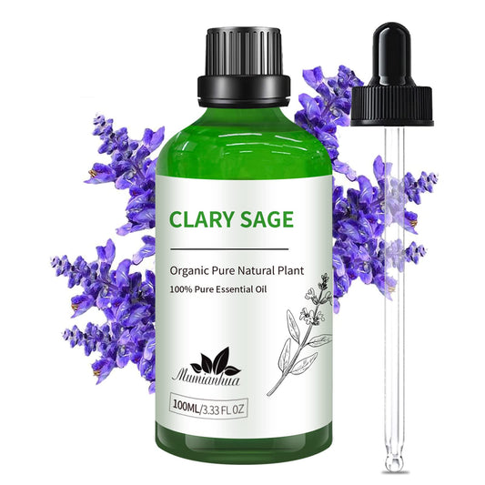 Pure bottle of Clary Sage Essential Oil with Mumianhua label