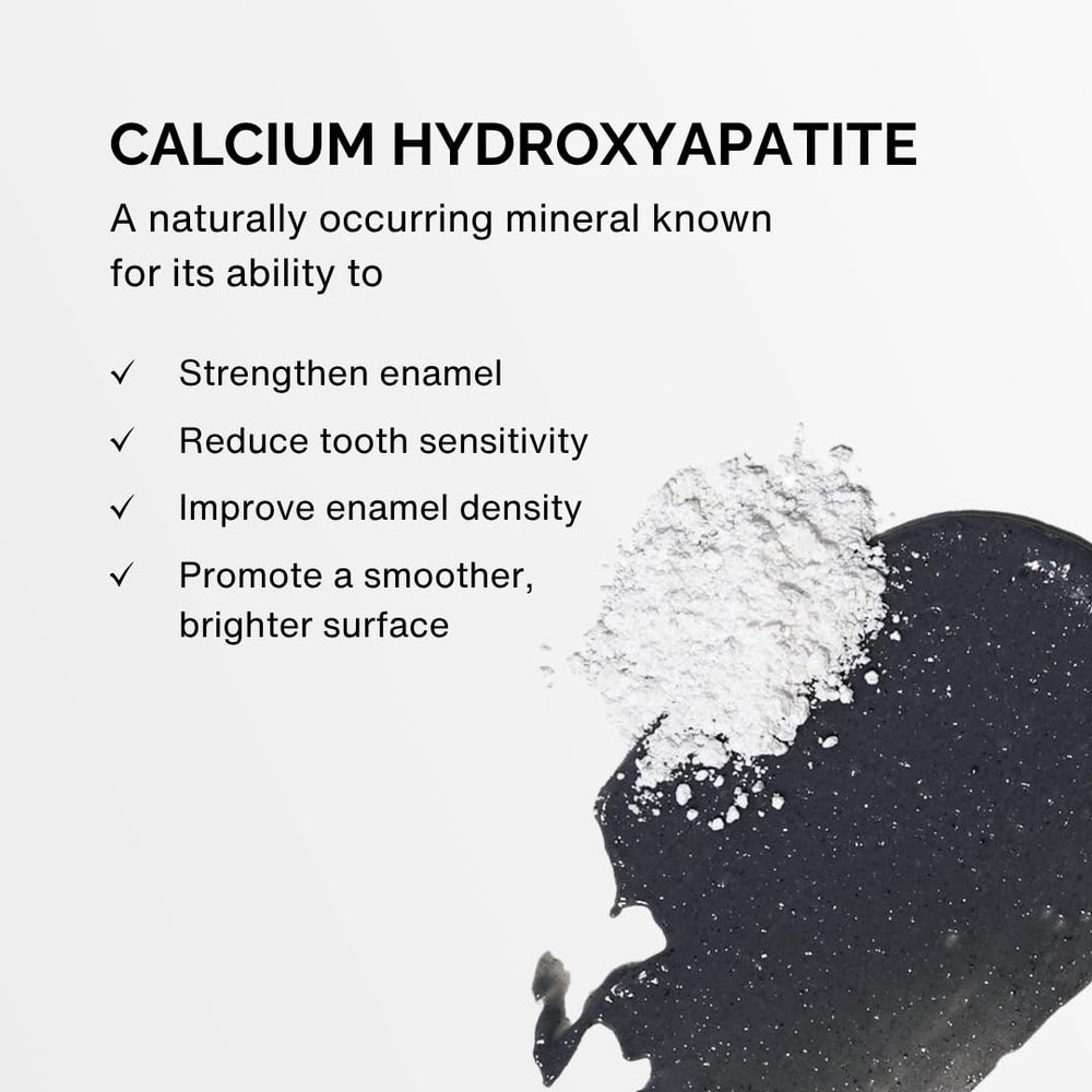 Close-up texture of ClayBrite toothpaste with charcoal