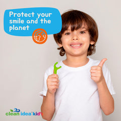 Box of Clean Idea Kids EcoFlossers 200ct on display