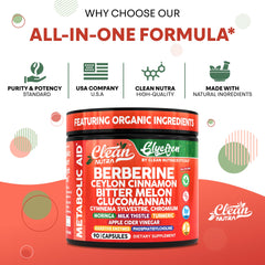 Packaging design for Clean Nutra Berberine & Cinnamon