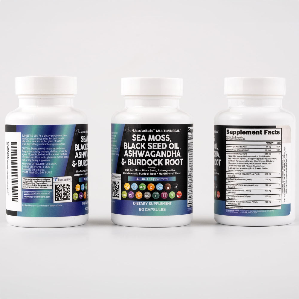 Iodine, Dandelion, and Yellow Dock ingredients in formula