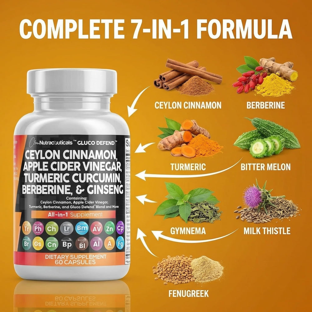 Clean Nutraceuticals ingredient label close-up highlighting Ceylon cinnamon and berberine