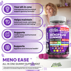 Black cohosh extract in Clean Nutraceuticals gummies aids hormone balance appeal.