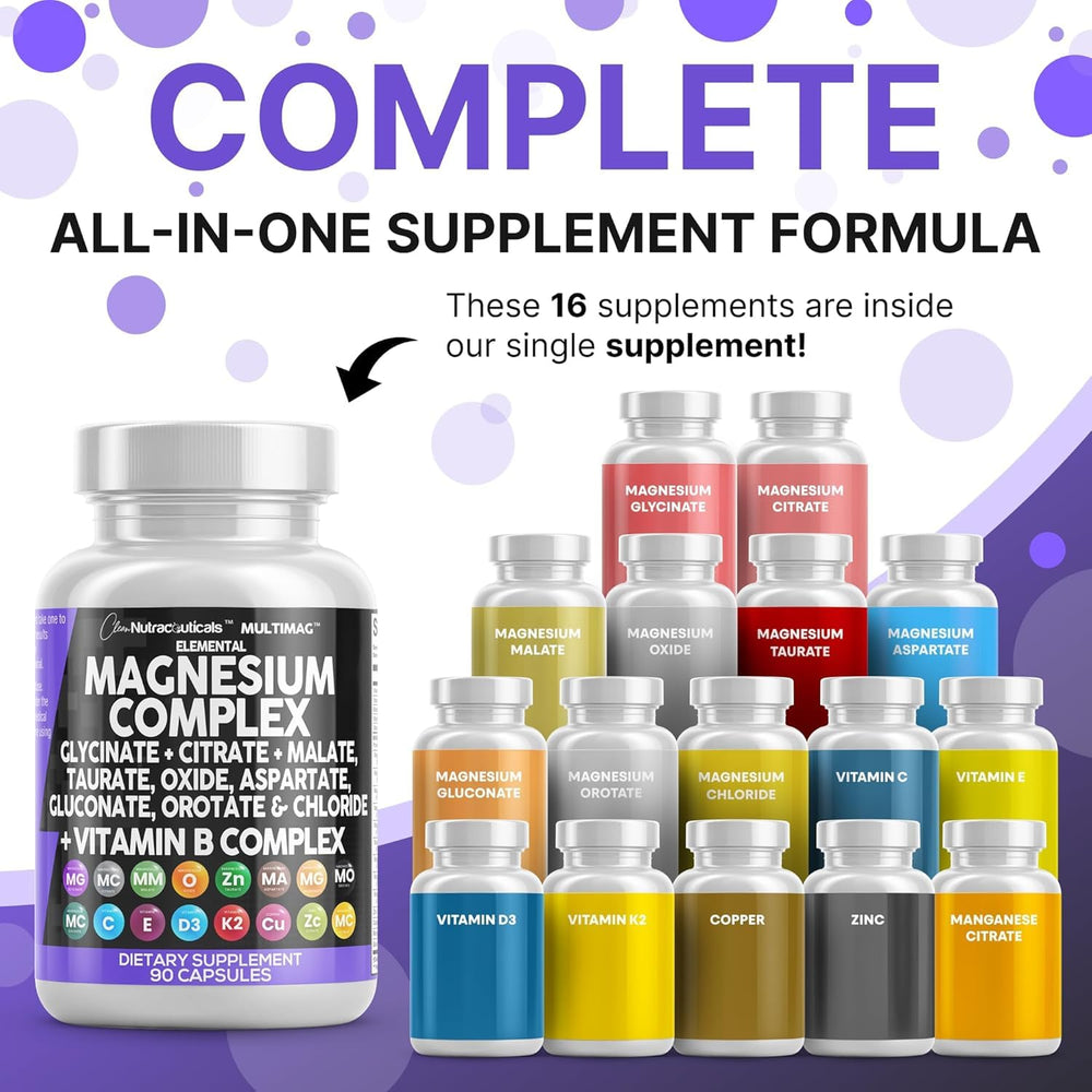 Angle shot showing Clean Nutraceuticals MultiMag packaging