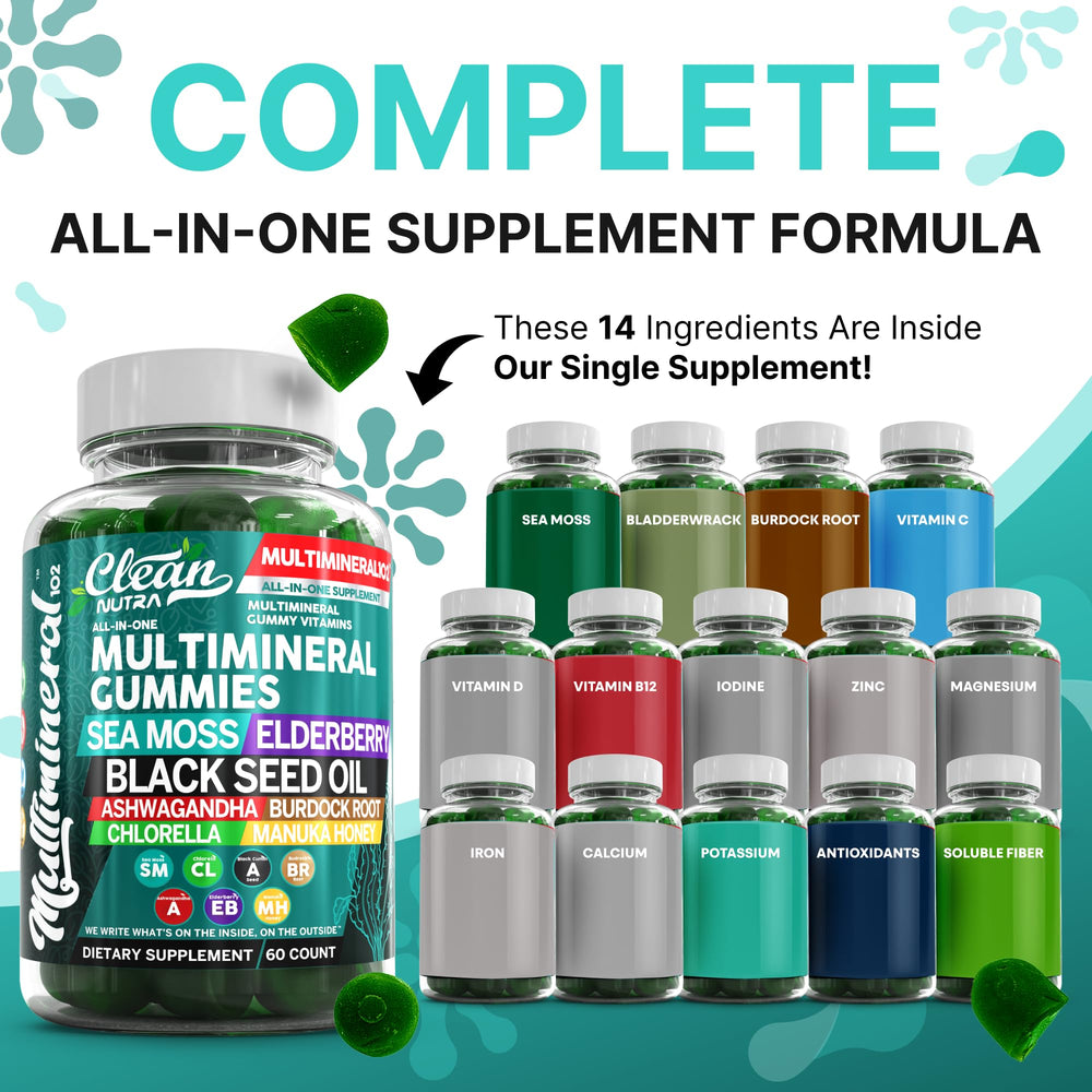 Clean Nutraceuticals open bottle with green apple gummies visible
